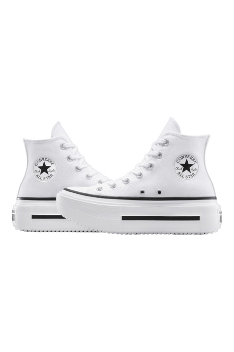 Sporline marka beyaz renkli, yüksek tabanlı Converse Chuck Taylor All Star Lift kadın spor ayakkabı