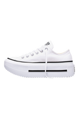 Sporline beyaz Converse Chuck Taylor All Star Lift Double Stack platform kadın spor ayakkabı, yan profil görünümü