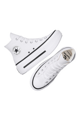 Sporline beyaz Converse Chuck Taylor All Star Lift platform tabanlı yüksek konçlu kanvas spor ayakkabı