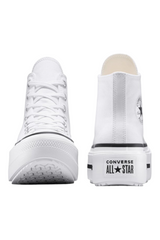 Sporline beyaz Converse Chuck Taylor All Star Lift platform tabanlı yüksek konçlu kanvas spor ayakkabı