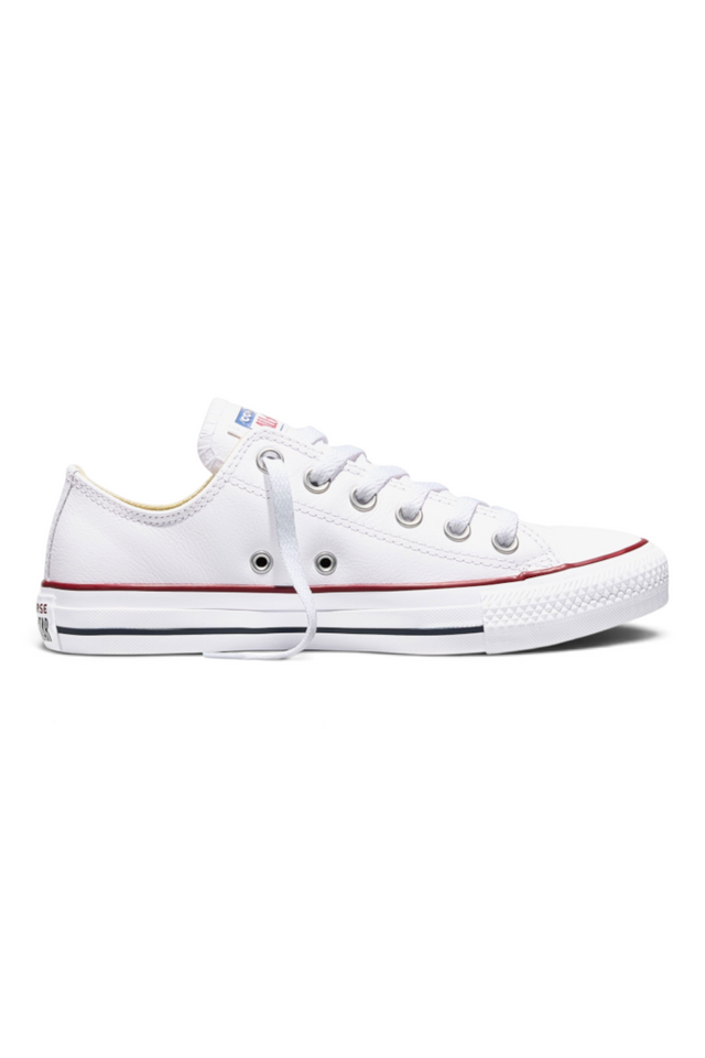 Sporline beyaz deri Converse Chuck Taylor All Star düşük bilekli sneaker ayakkabı