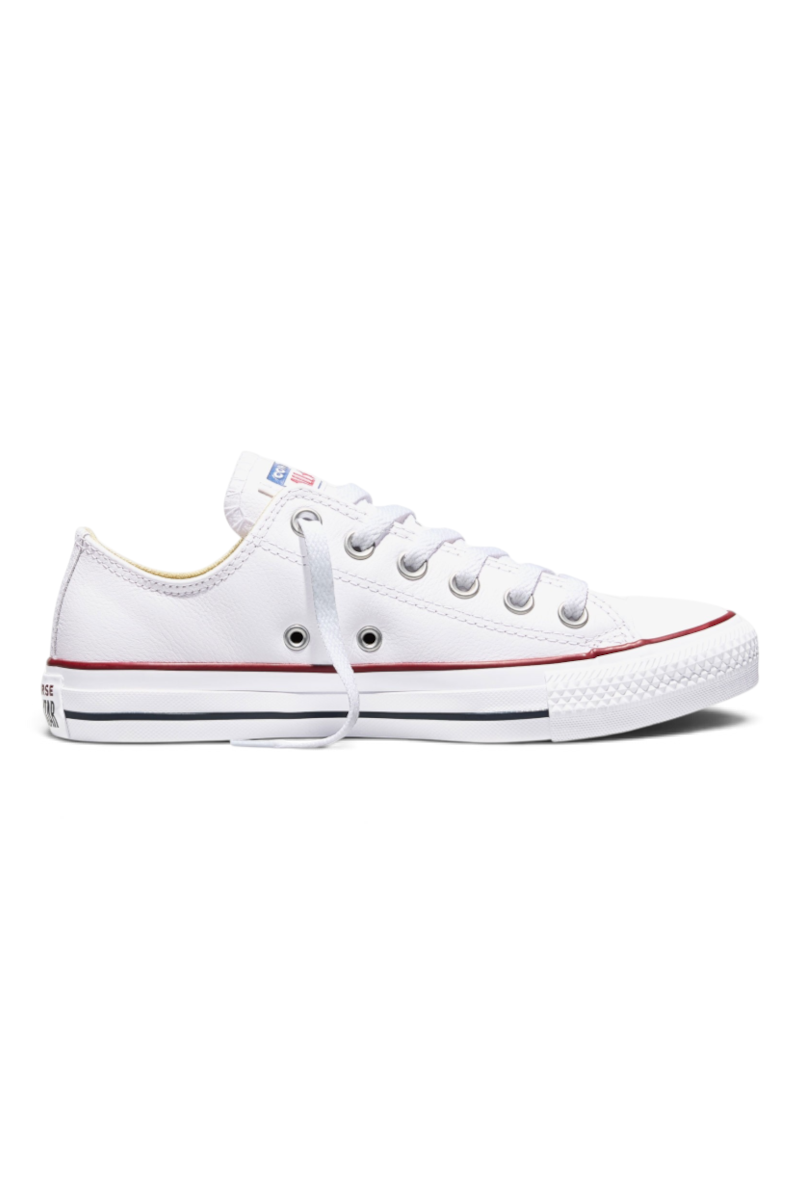 Sporline beyaz deri Converse Chuck Taylor All Star düşük bilekli sneaker ayakkabı
