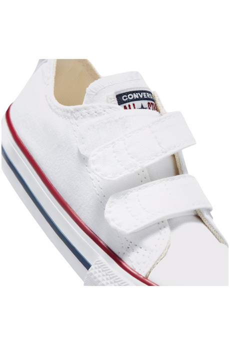 Sporline beyaz kanvas Converse Chuck Taylor All Star 2V çocuk spor ayakkabısı, cırt cırtlı bant detaylı