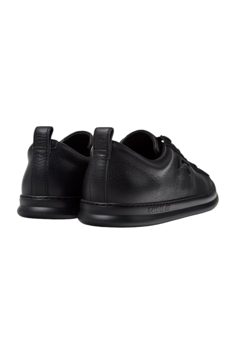 Sporline Camper Runner Four siyah dana derisi erkek sneaker ayakkabı arka görünüm