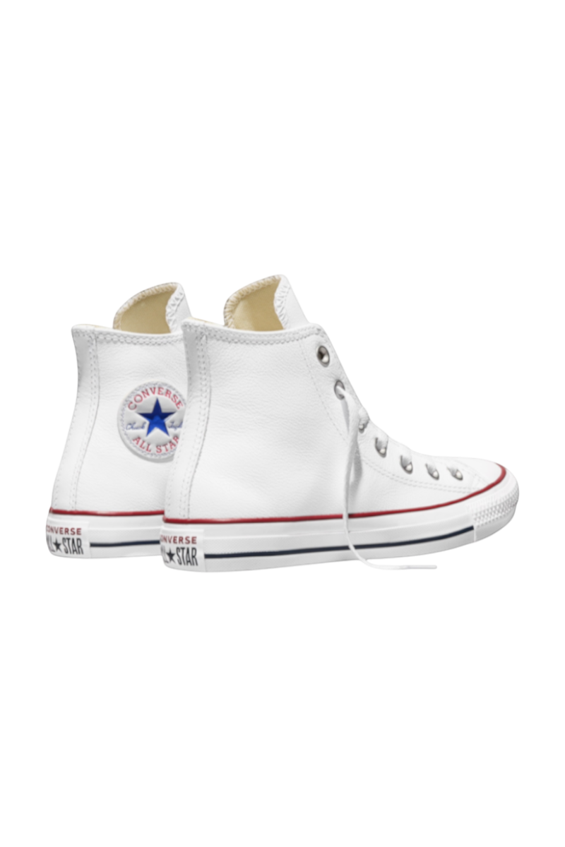 Sporline Converse Chuck Taylor All Star beyaz deri unisex yüksek bilekli spor ayakkabı