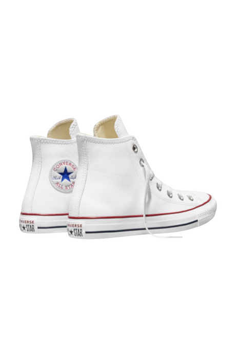 Sporline Converse Chuck Taylor All Star beyaz deri unisex yüksek bilekli spor ayakkabı