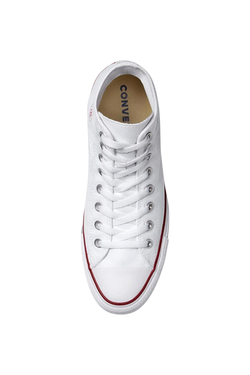 Sporline Converse Chuck Taylor All Star beyaz kanvas unisex sneaker, üstten görünüm
