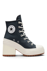 Sporline Converse Chuck 70 De Luxe Heel lacivert kanvas yüksek topuklu platform sneaker ayakkabı
