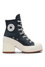 Sporline Converse Chuck 70 De Luxe Heel lacivert kanvas yüksek topuklu platform sneaker ayakkabı
