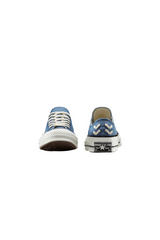 Sporline Converse Chuck 70 mavi balıksırtı desenli kanvas spor ayakkabı, vintage kauçuk taban ve mumlu bağcık detaylı