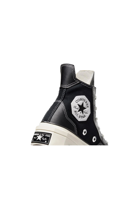 Sporline Converse Chuck 70 De Luxe Squared siyah kadın günlük ayakkabı, ikonik All Star logolu yüksek bilekli tasarım