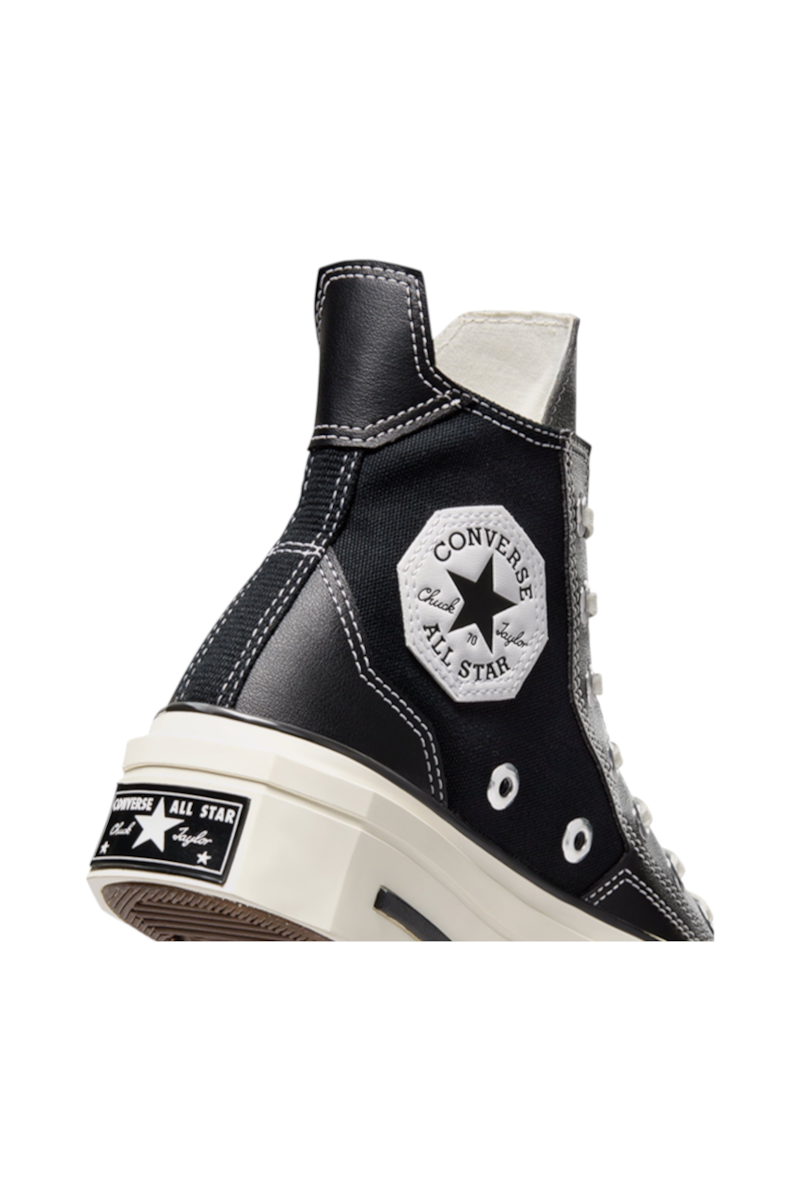 Sporline Converse Chuck 70 De Luxe Squared siyah kadın günlük ayakkabı, ikonik All Star logolu yüksek bilekli tasarım