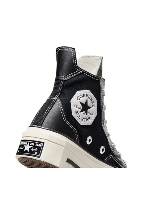 Sporline Converse Chuck 70 De Luxe Squared siyah kadın günlük ayakkabı, ikonik All Star logolu yüksek bilekli tasarım