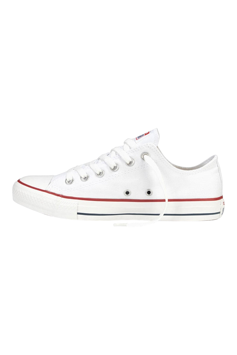 Sporline Converse Chuck Taylor All Star beyaz kanvas unisex spor ayakkabı, yan profil görünümü