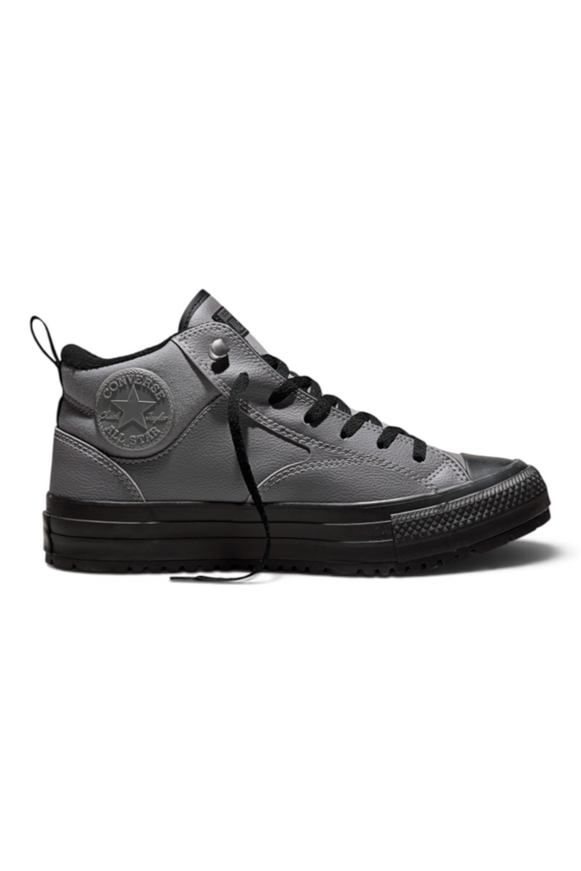 Sporline Converse Chuck Taylor All Star Malden Street gri erkek sneaker bot, siyah tabanlı ve ikonik logolu tasarım
