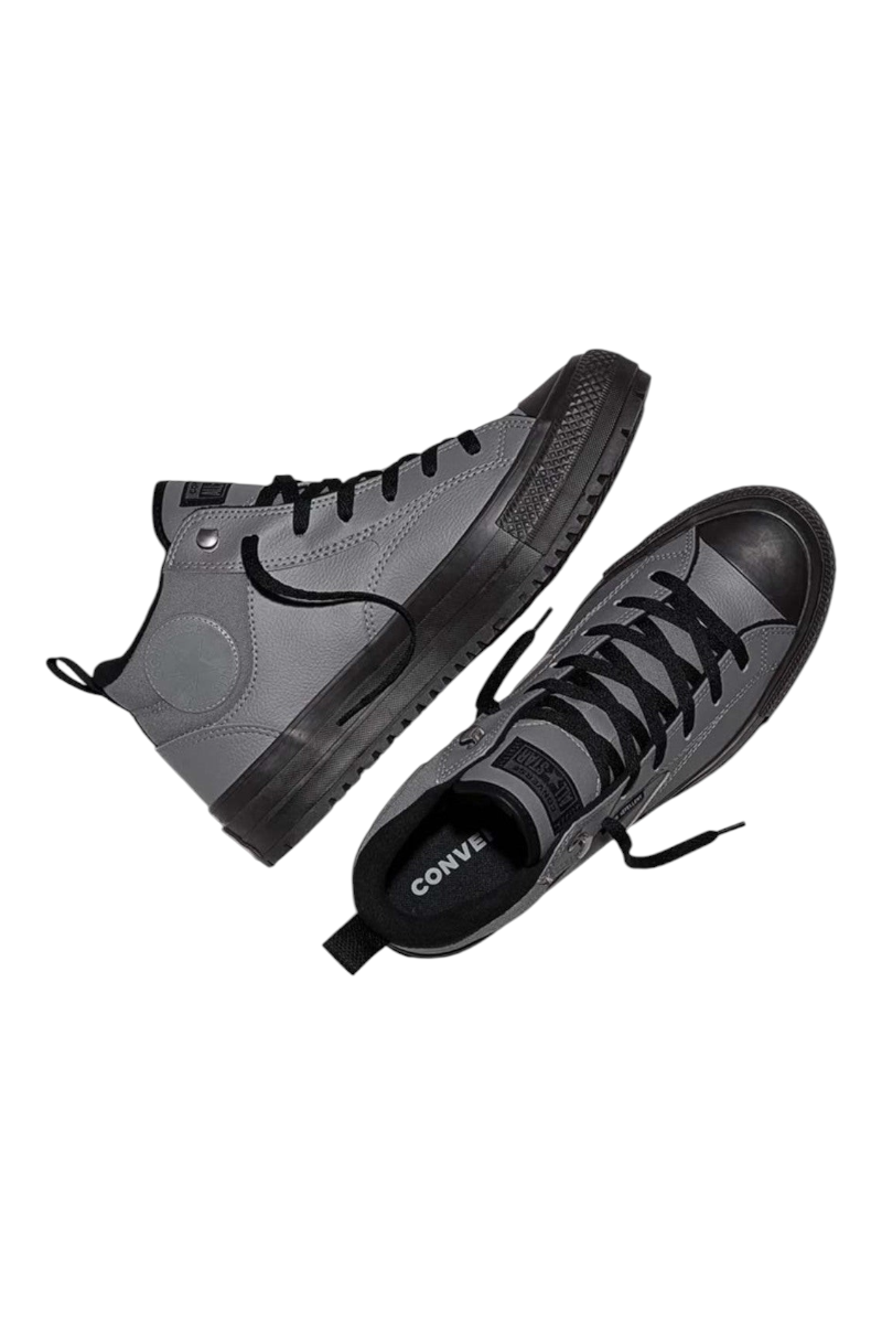Sporline Converse Chuck Taylor All Star Malden Street gri erkek bot, siyah bağcıklı ve dayanıklı günlük tasarım.