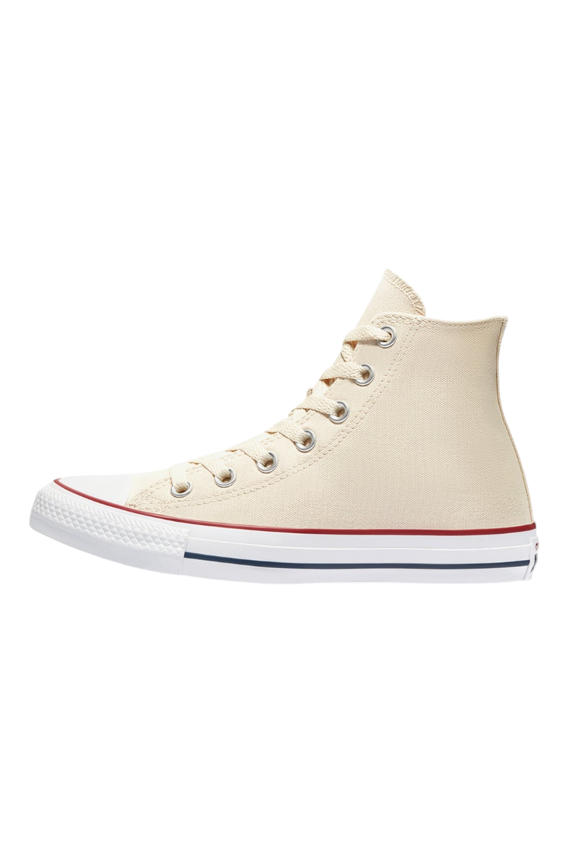 Sporline Converse Chuck Taylor All Star krem rengi kanvas yüksek bilekli erkek spor ayakkabı yan görünüm