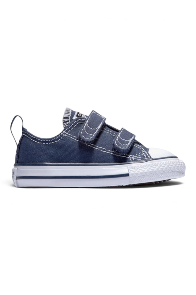 Sporline Converse Chuck Taylor All Star 2V lacivert kanvas bebek sneaker, cırt cırtlı pratik tasarım