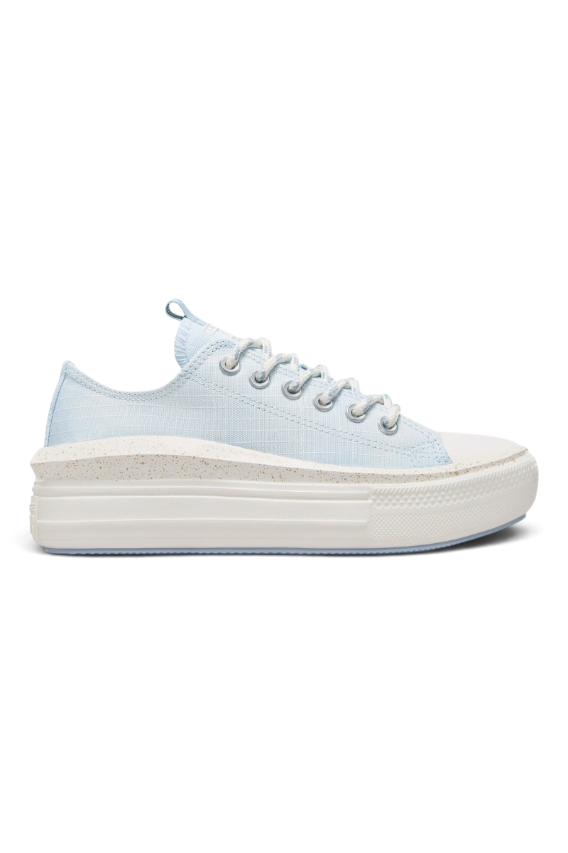 Sporline Converse Chuck Taylor All Star Move açık mavi platform sneaker, yan profil görünümü