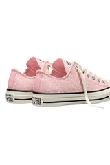 Sporline Converse Chuck Taylor All Star pembe renkli, geyik desenli, bağcıklı kadın günlük sneaker ayakkabı