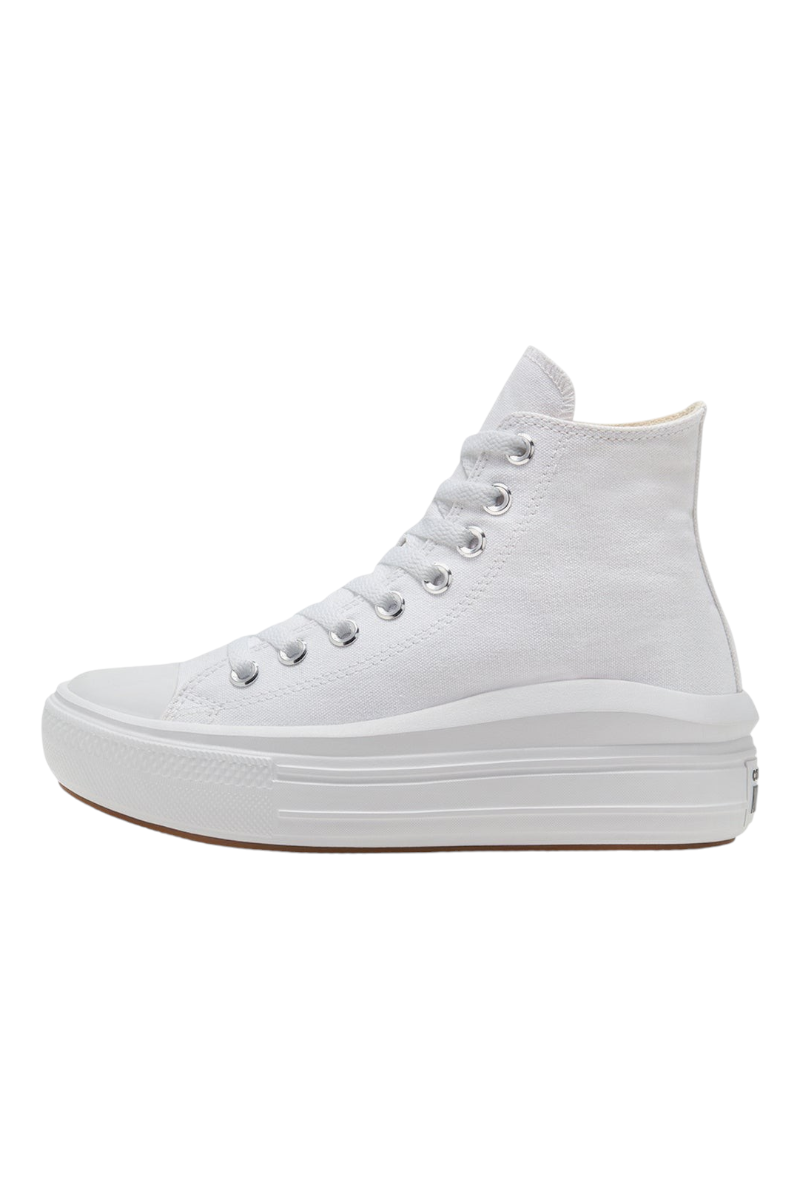 Sporline marka beyaz kanvas Converse Chuck Taylor All Star Move platform tabanlı yüksek bilekli spor ayakkabı