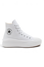 Sporline Converse Chuck Taylor All Star Move platform beyaz kanvas yüksek tabanlı spor ayakkabı yan görünüm