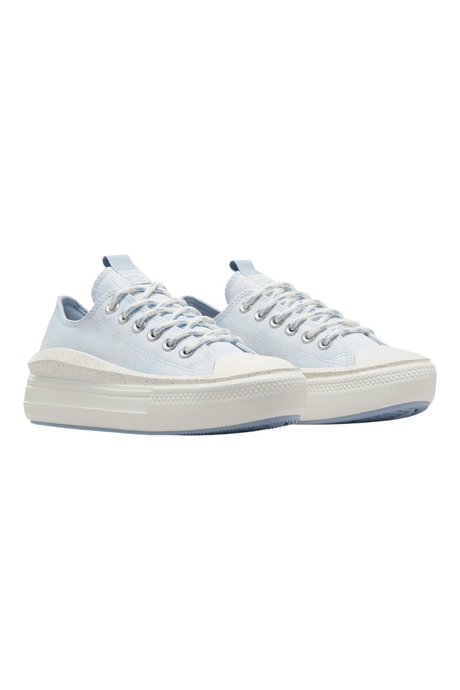 Sporline Converse Chuck Taylor All Star Move açık mavi kadın platform sneaker, beyaz detaylı taban yapısı ile.