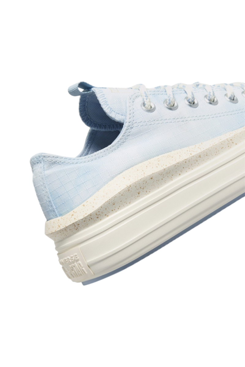 Sporline Converse Chuck Taylor All Star Move açık mavi platform sneaker, benekli detaylı yüksek taban yapısı