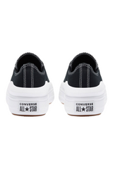 Sporline Converse Chuck Taylor All Star Move siyah beyaz platform tabanlı kanvas sneaker arka görünümü