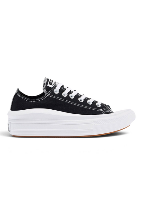 Sporline siyah beyaz Converse Chuck Taylor All Star Move platform tabanlı kanvas sneaker