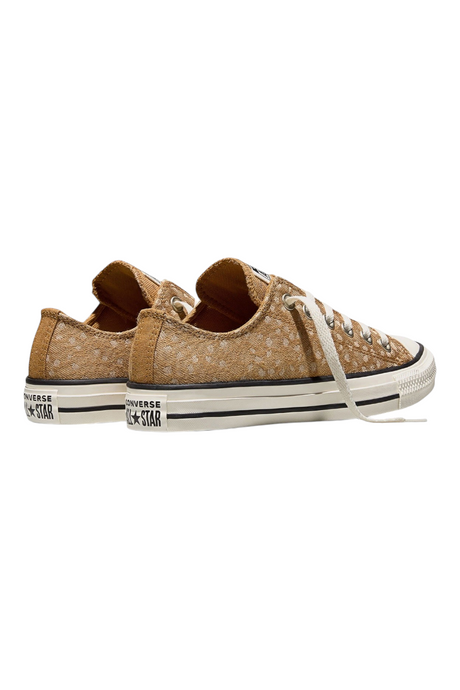 Sporline Converse Chuck Taylor All Star sarı renkli, desenli kumaş yüzeyli düşük bilekli spor ayakkabı