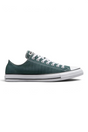 Sporline marka, açık yeşil ve haki renkli, beyaz bağcıklı klasik Converse Chuck Taylor All Star düşük bilekli ayakkabı