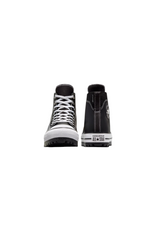 Sporline Converse City Trek siyah deri su geçirmez yüksek bilekli sneaker, tırtıklı taban ve Chuck Taylor logolu