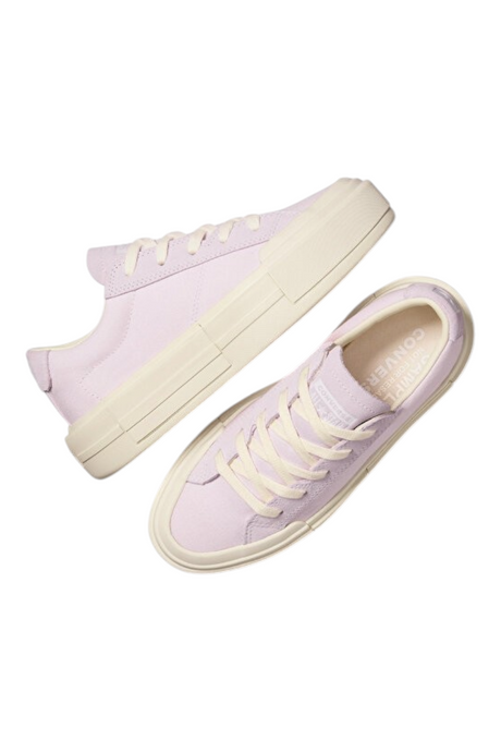 Sporline Converse Cruise lila renkli süet detaylı kanvas unisex sneaker ayakkabı, kalın kauçuk tabanlı modern tasarım