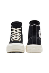 Sporline Converse Cruise siyah tekstil bilekli spor ayakkabı, beyaz bağcıklı ve kalın kauçuk tabanlı tasarım