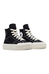 Sporline Converse Cruise siyah renkli, beyaz tabanlı, bağcıklı ve OrthoLite yastıklamalı bilekli spor ayakkabı