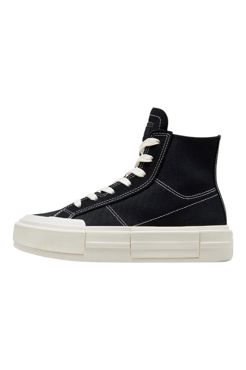 Sporline Converse Cruise siyah tekstil bilekli spor ayakkabı, beyaz kauçuk platform tabanlı ve bağcıklı tasarım