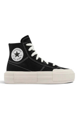 Sporline Converse Cruise siyah unisex yüksek tabanlı kanvas spor ayakkabı, beyaz bağcıklı ve ikonik logolu tasarım