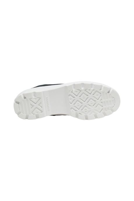 Sporline Converse CTAS Lugged 1.0 siyah sneaker modelinin beyaz tırtıklı platform taban detayı