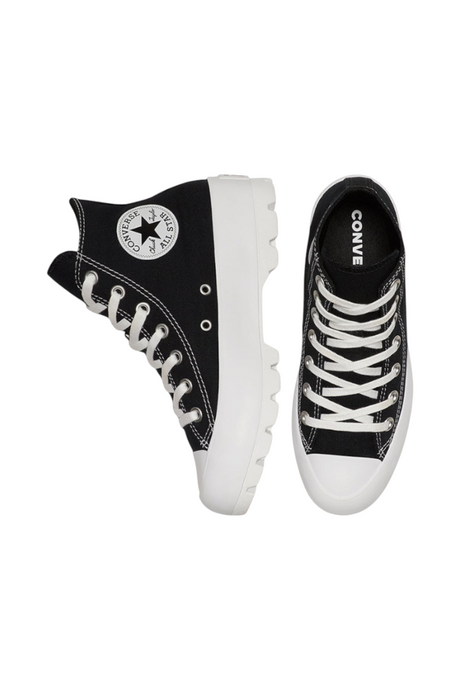 Sporline Converse CTAS Lugged 1.0 siyah beyaz yüksek tabanlı kanvas sneaker