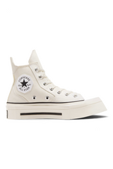 Sporline Converse De Luxe Squared beyaz kumaş yüksek tabanlı sneaker, ikonik Chuck Taylor logolu günlük spor ayakkabı