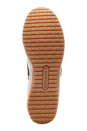 Sporline Converse A08262C modelinin kahverengi kauçuk taban yapısı ve geometrik desenli alt yüzeyi