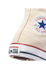 Sporline Converse Chuck Taylor All Star krem rengi kanvas erkek spor ayakkabı yan detay ve logo görünümü
