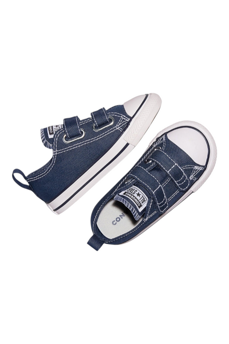 Sporline Converse Chuck Taylor All Star lacivert kanvas bebek sneaker, cırt cırtlı pratik tasarım