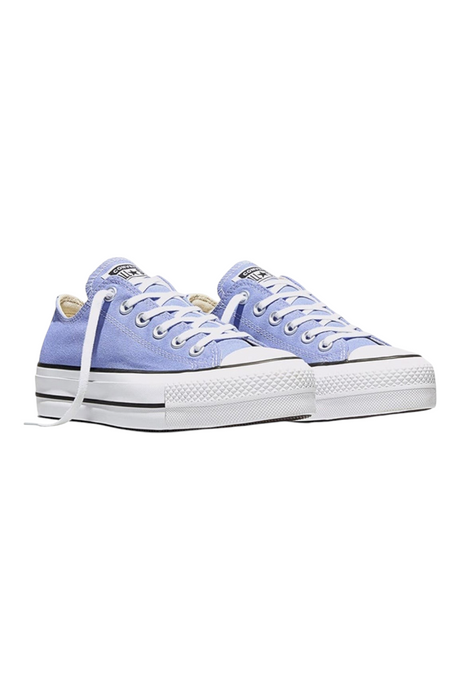 Sporline Converse Chuck Taylor All Star Lift platform tabanlı, lila renkli kanvas kadın günlük spor ayakkabı