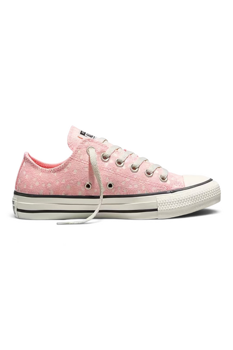 Sporline Converse Chuck Taylor All Star pembe renkli, geyik desenli, bağcıklı kadın günlük sneaker ayakkabı