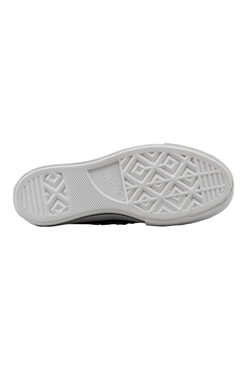 Sporline Converse Chuck Taylor All Star platform ayakkabının beyaz renkli, desenli kauçuk dış tabanı