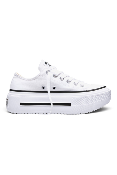 Sporline beyaz Converse Chuck Taylor All Star Lift Double Stack platform kadın spor ayakkabı yan görünüm