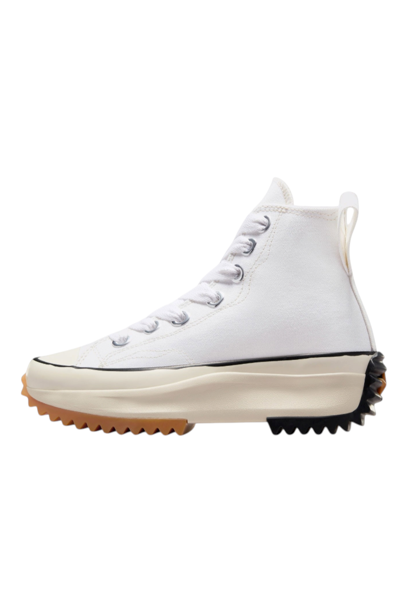 Sporline Converse Run Star Hike beyaz kanvas kadın spor ayakkabı, tırtıklı kauçuk tabanlı yüksek bilekli tasarım