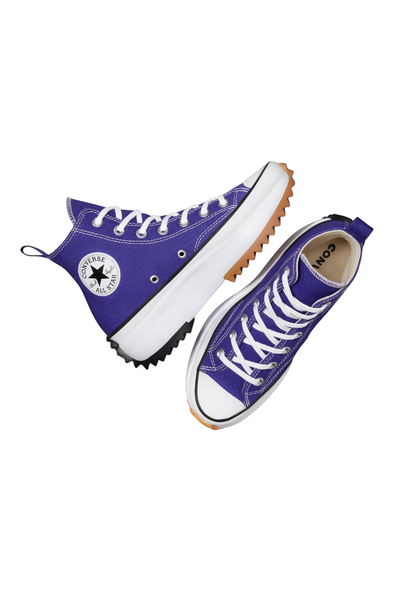 Sporline Converse Run Star Hike lila renkli, kanvas, tırtıklı platform tabanlı bilekli spor ayakkabı